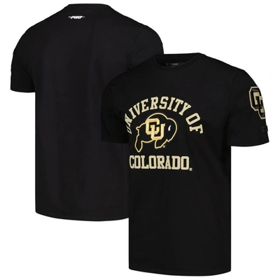 Pro Standard Black Colorado Buffaloes Classic Stacked Logo T-shirt