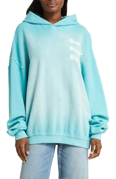 Boys Lie Head Over Heels Cotton French Terry Hoodie In Blue