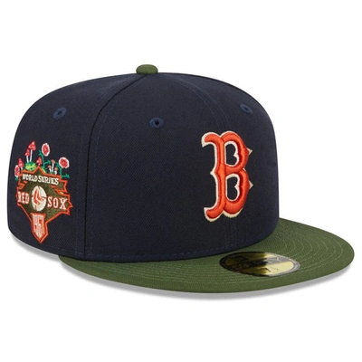 New Era Navy Boston Red Sox  Sprouted 59fifty Fitted Hat