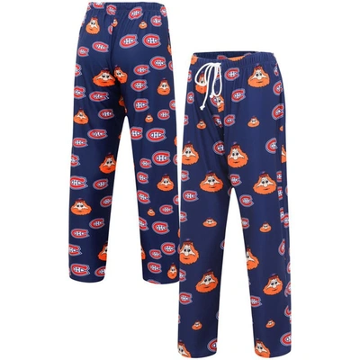 Concepts Sport Navy Montreal Canadiens Gauge Allover Print Knit Sleep Pants