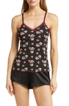 Honeydew Intimates Aiden Lace Trim Camisole In Black Floral