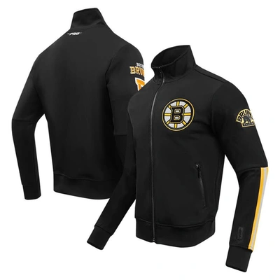 Pro Standard Black Boston Bruins Classic Chenille Full-zip Track Jacket