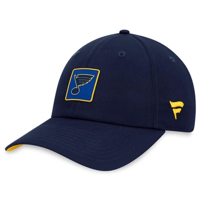 Fanatics Branded  Navy St. Louis Blues Authentic Pro Rink Adjustable Hat