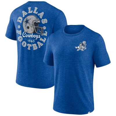 Profile Men's  Royal Dallas Cowboys Big And Tall Two-hit Throwback T-shirt