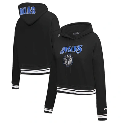Pro Standard Women's  Black Dallas Mavericks 2023/24 City Edition Cropped Pullover Hoodie