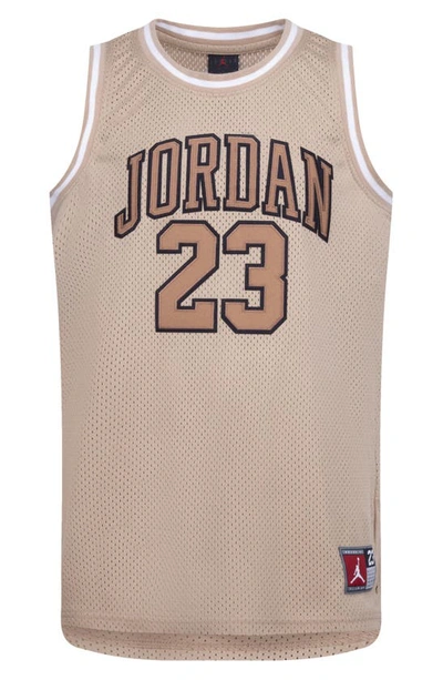 Jordan Kids'  23 Mesh Basketball Tank In Hemp