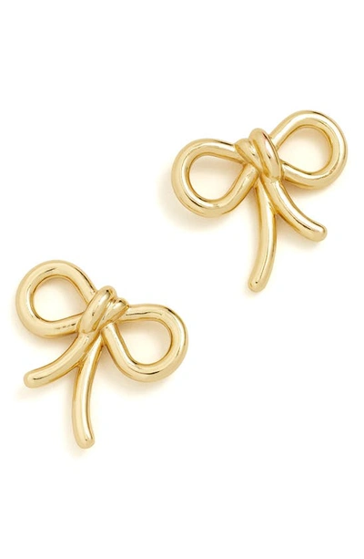 Madewell Large Bow Stud Earrings In Vintage Gold