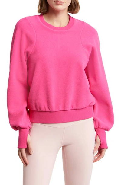 Sweaty Betty Compass Seam Detail Sweatshirt In Punk Pink