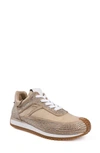 Zigi Freya Rhinestone Sneaker In Beige Suede