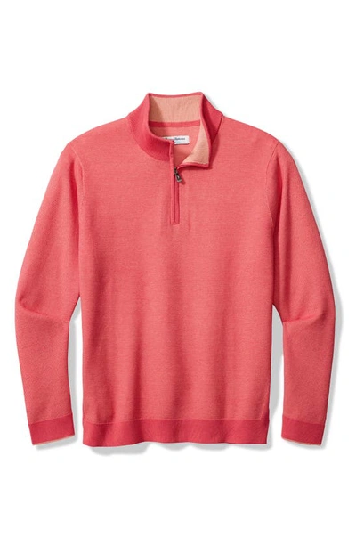 Tommy Bahama Coolside Islandzone® Half Zip Pullover In Teaberry