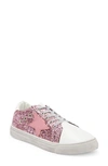 Lola & The Boys Kids' Glitter Star Sneaker In Pink