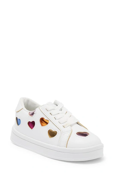 Lola & The Boys Kids' I Heart You Low Top Sneaker In White