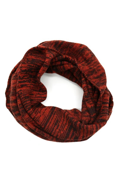 Portolano Tweed Infinity Neckwarmer In Cinnamon/ Dark Brown