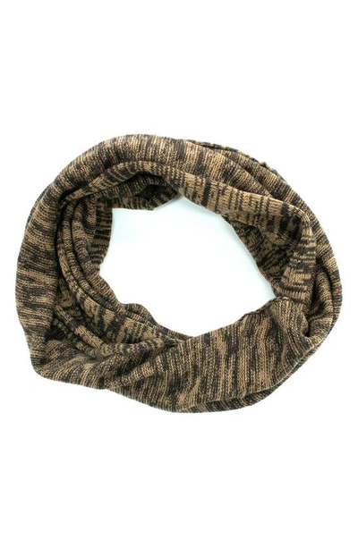 Portolano Tweed Infinity Neckwarmer In Dark Brown/ Hazelnut