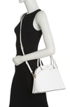 Kate Spade Payton Dome Leather Satchel In White Dove