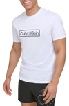 Calvin Klein Upf 40+ Short Sleeve Rashguard T-shirt In White