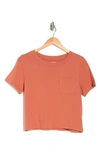 Madewell Rack Cotton Crop T-shirt In Sweet Dahlia