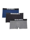 Diesel Umbx Rocco 3-pack Boxer Briefs In Blue Black