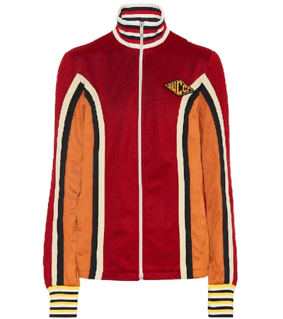Gucci Striped Stretch-jersey Track Jacket In Multicoloured