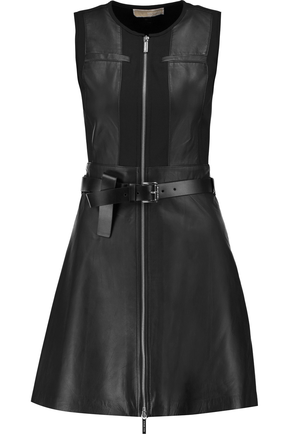 Michael Michael Kors Belted Leather Mini Dress | ModeSens