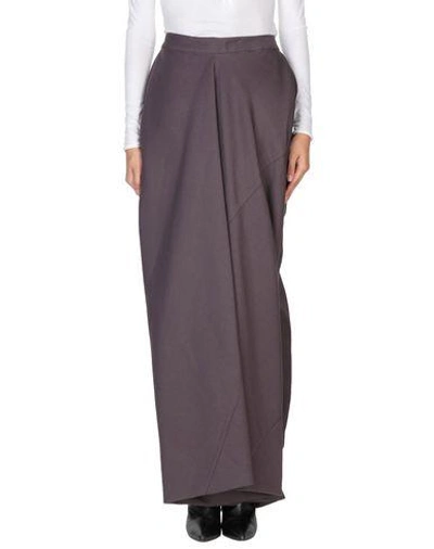 Rick Owens Maxi Skirts In Mauve