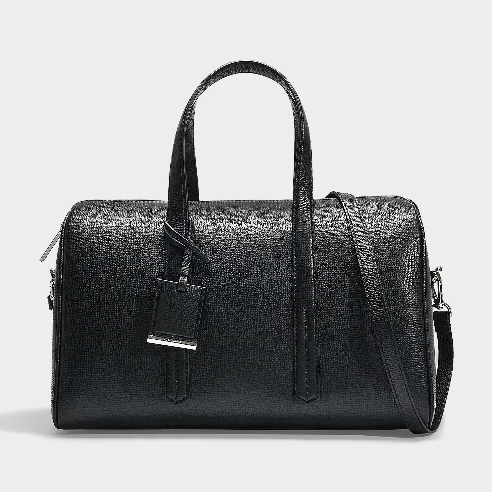 hugo boss leather duffle bag 