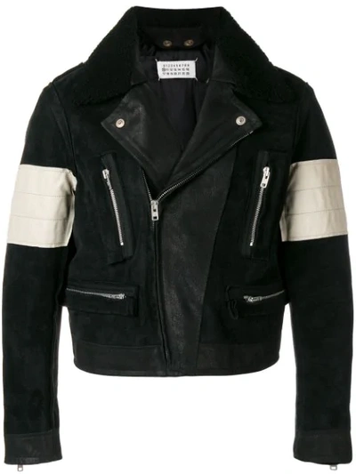 Maison Margiela Zip-up Biker Jacket In Black