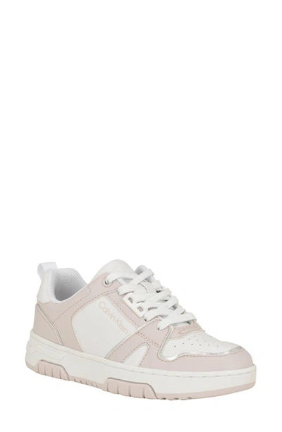 Calvin Klein Stellha Sneaker In White,pink