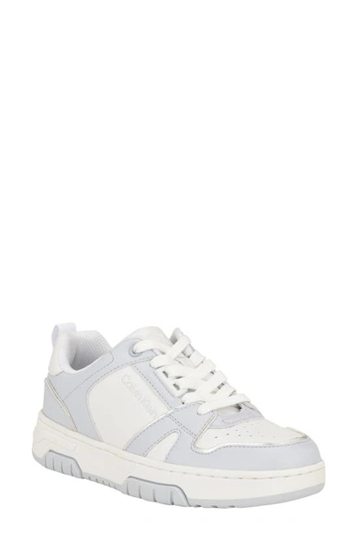 Calvin Klein Stellha Sneaker In White/ Light Blue
