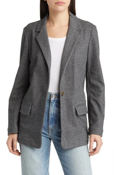 Faherty Dream Flannel Double Knit Blazer In Mountain Charcoal