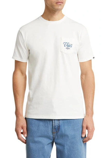 Vans Fishing Club Graphic Pocket T-shirt In Marshmallow