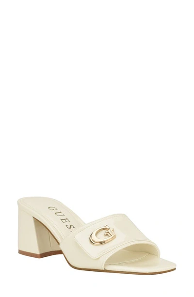 Guess Gallai Slide Sandal In Ivory 152