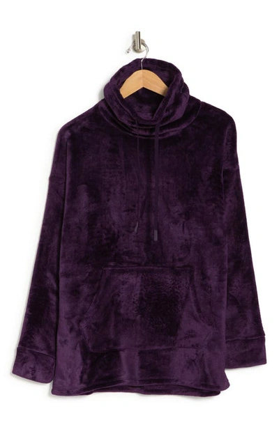 Balance Collection Brenda Faux Fur Pullover Tunic In Blackberry Cordial