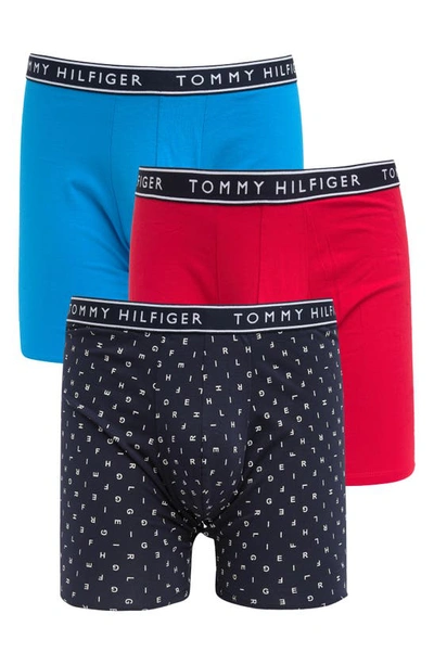 Tommy Hilfiger Pack Of Four Boxer Briefs In Cadet Blue