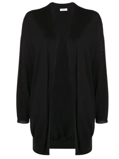 Blugirl Mid-length Open Front Cardigan - Black