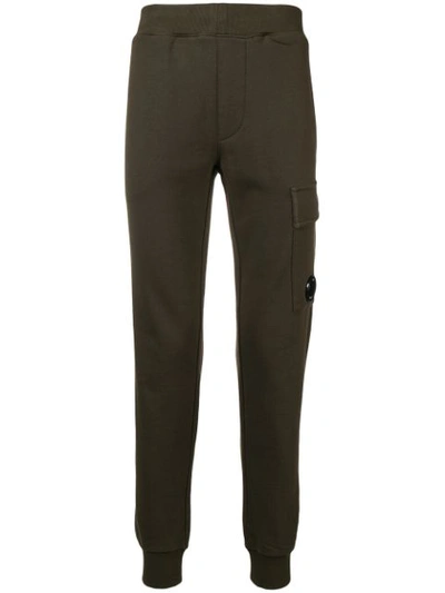 C.p. Company Cp Company Cargo Pocket Track Trousers - Green In Green