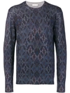 Etro Patterned Jumper In Blue