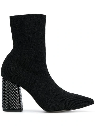 Pollini Pointed Ankle Boots - Black