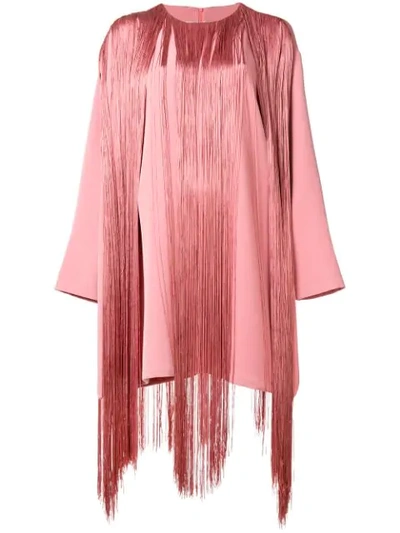 Mm6 Maison Margiela Oversized Fringe Dress - Pink