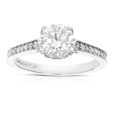 Vir Jewels 1.50 Cttw Lab Grown Diamond Engagement Ring For Women In 14k White Gold Round Prong