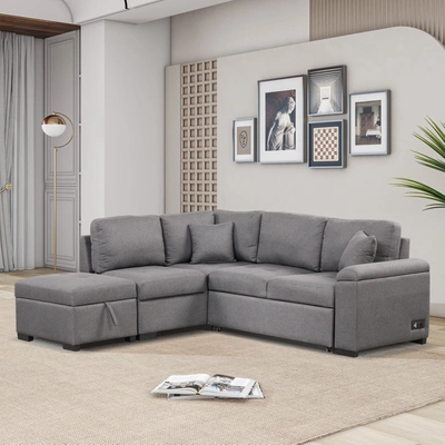 Simplie Fun Sleeper Sectional Sofa