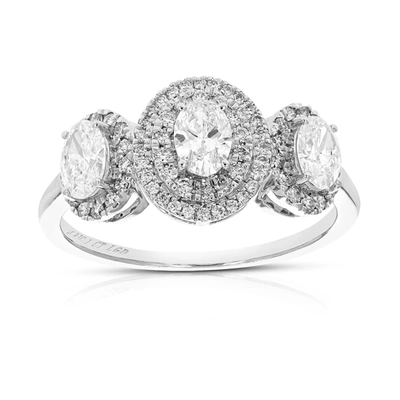 Vir Jewels 1 Cttw Wedding Engagement Ring For Women, Round Lab Grown Engagement Ring In 14k White Gold, Prong S