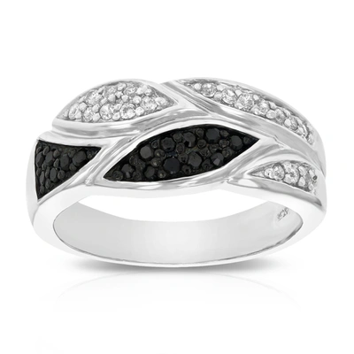 Vir Jewels Sterling Silver Black Diamond Ring (1/3 Cttw)