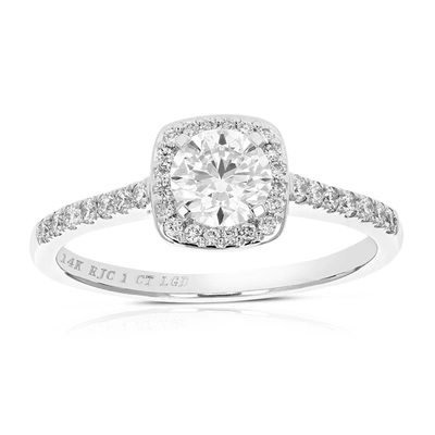 Vir Jewels 1 Cttw Wedding Engagement Ring For Women, Round Lab Grown Diamond Ring In 14k White Gold, Prong Sett