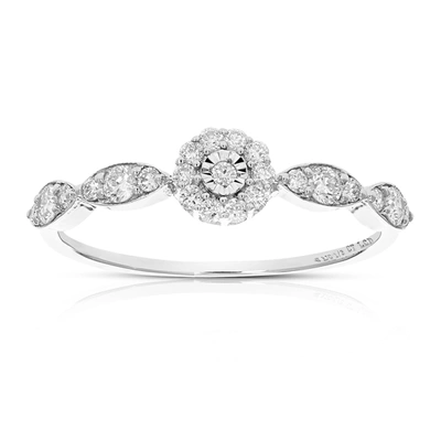 Vir Jewels 1/3 Cttw Wedding Engagement Ring For Women, Round Lab Grown Diamond Ring In 14k White Gold, Prong Se