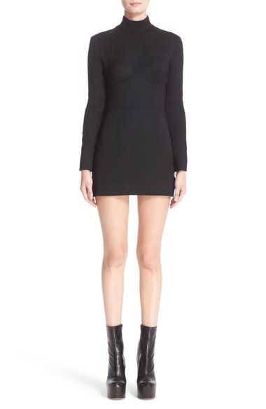 Vetements 'sado' Wool Minidress In Black | ModeSens