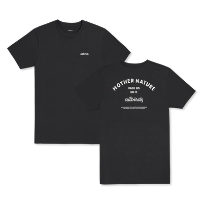 Allbirds Men's Recycled Tee In Mother Nature - Natural Black