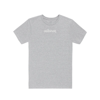 Allbirds Men's Recycled Tee In Logo - Heathered Grey