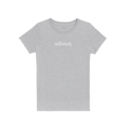 Allbirds Women's Recycled Tee In Logo - Heathered Grey
