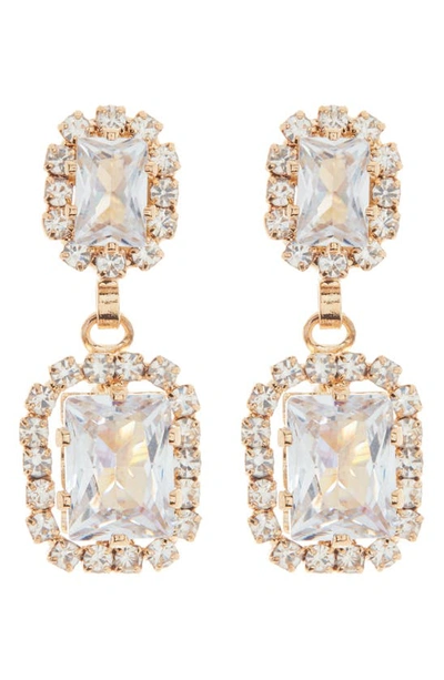 Tasha Crystal Drop Earrings In Gold